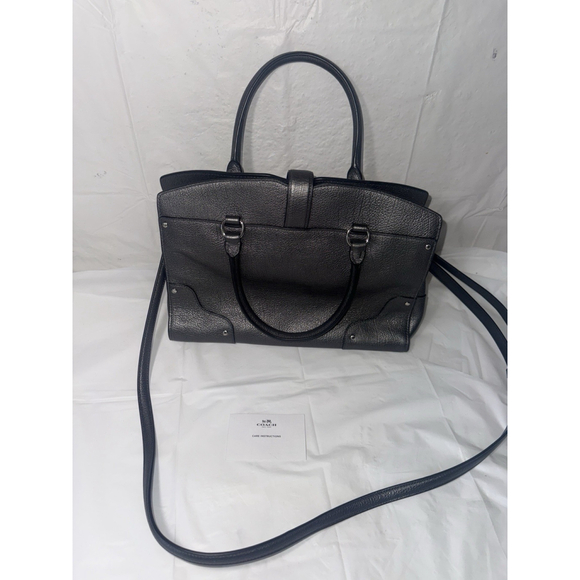 Coach Handbags - Coach Black Leather Tote Bag